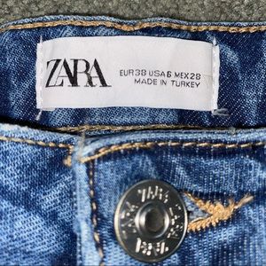 Zara Slim Fit Hi-Rise Ripped Jeans